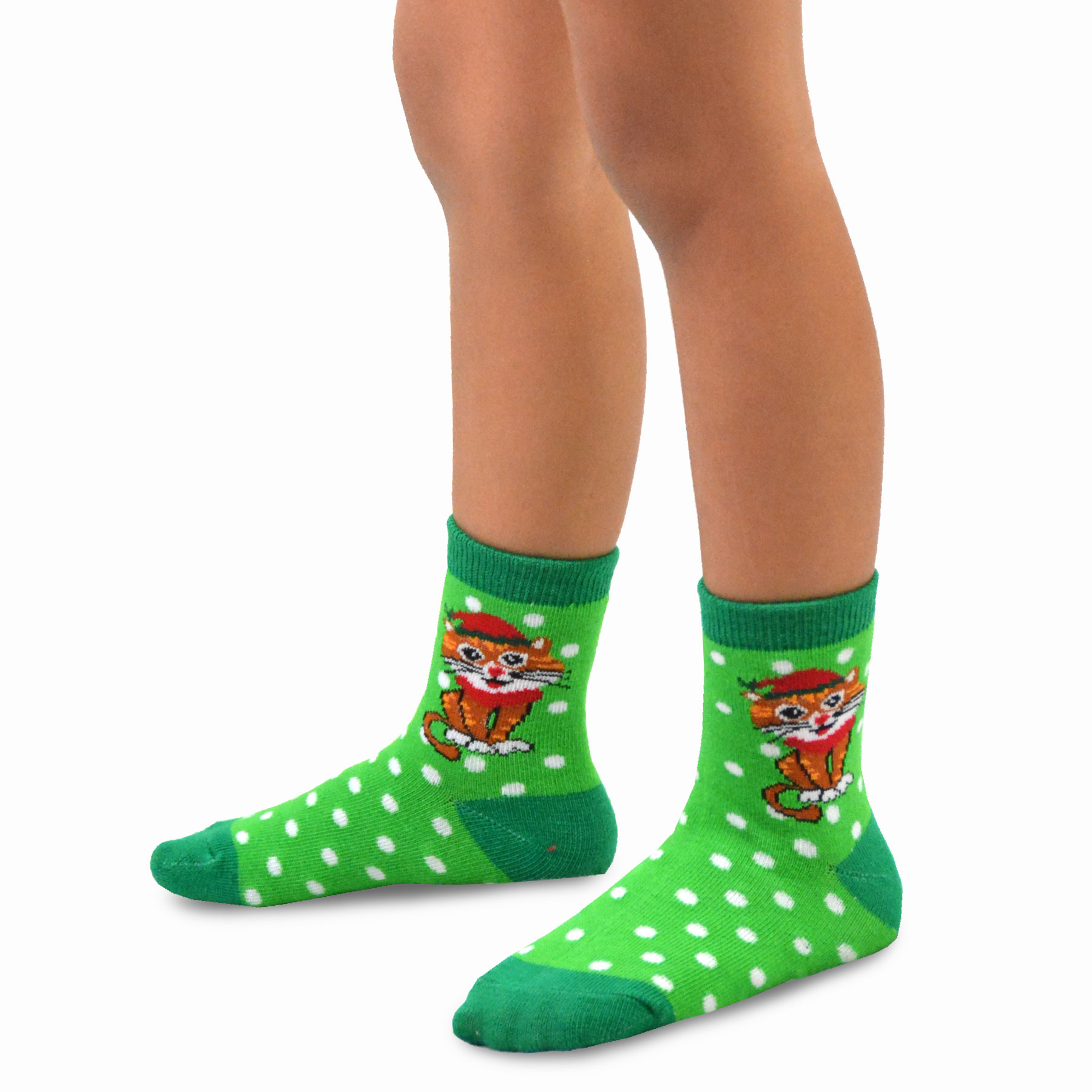 TeeHee Christmas Kids Cotton Fun Crew Socks 4-Pair Pack