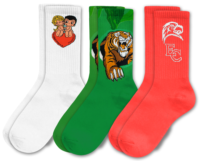 Bamboo Socks, Tiger Socks, Green Socks